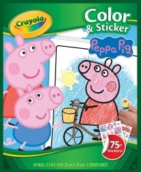 BOOK CRAYOLA COLOUR AND STICKER PEPPA PIG