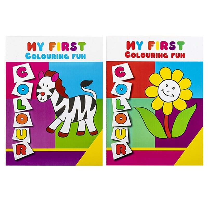 COLOURING BOOK A4 MY FIRST 4 DESIGNS 64PG