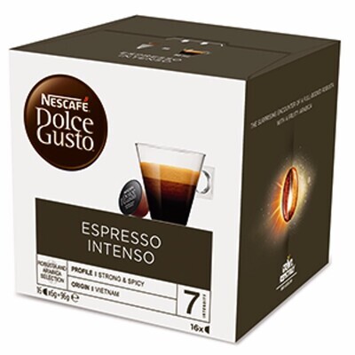 SP- COFFEE CAPSULES NESCAFE DOLCE GUSTO ESPRESSO INTENSO PK16