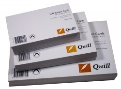 SP- SYSTEM CARDS QUILL 5X3 PLAIN WHITE PK100
