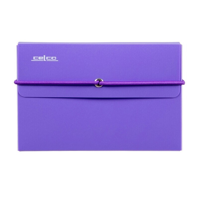 CARD BOX CELCO STURDY 5X3 PURPLE