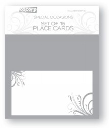 PLACE CARD SET OZCORP SILVER