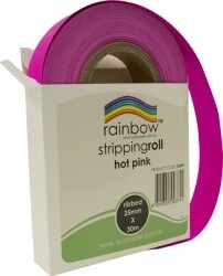 SP- STRIPPING ROLL RAINBOW RIBBED 25MMX30M HOT PINK
