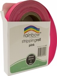 SP- STRIPPING ROLL RAINBOW RIBBED 25MMX30M PINK