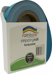 SP- STRIPPING ROLL RAINBOW RIBBED 25MMX30M TURQUOISE