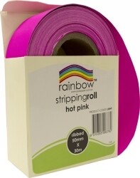 SP- STRIPPING ROLL RAINBOW RIBBED 50MMX30M HOT PINK