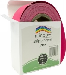 SP- STRIPPING ROLL RAINBOW RIBBED 50MMX30M PINK