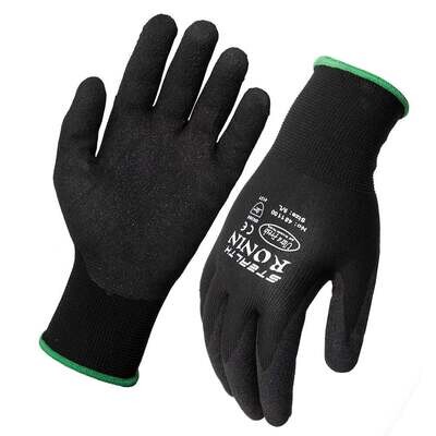 Ronin Stealth Nitrile Soft Foam Coated Nylon Gloves 15 Gauge