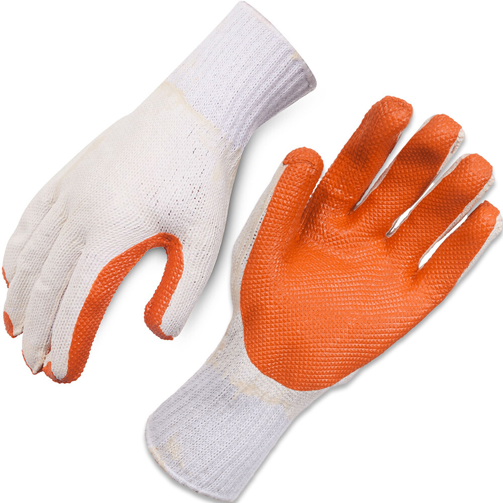 CATGRIP Rough Textured Red Latex Coated Palm Grip Gloves - Size 10 (Extra Large)