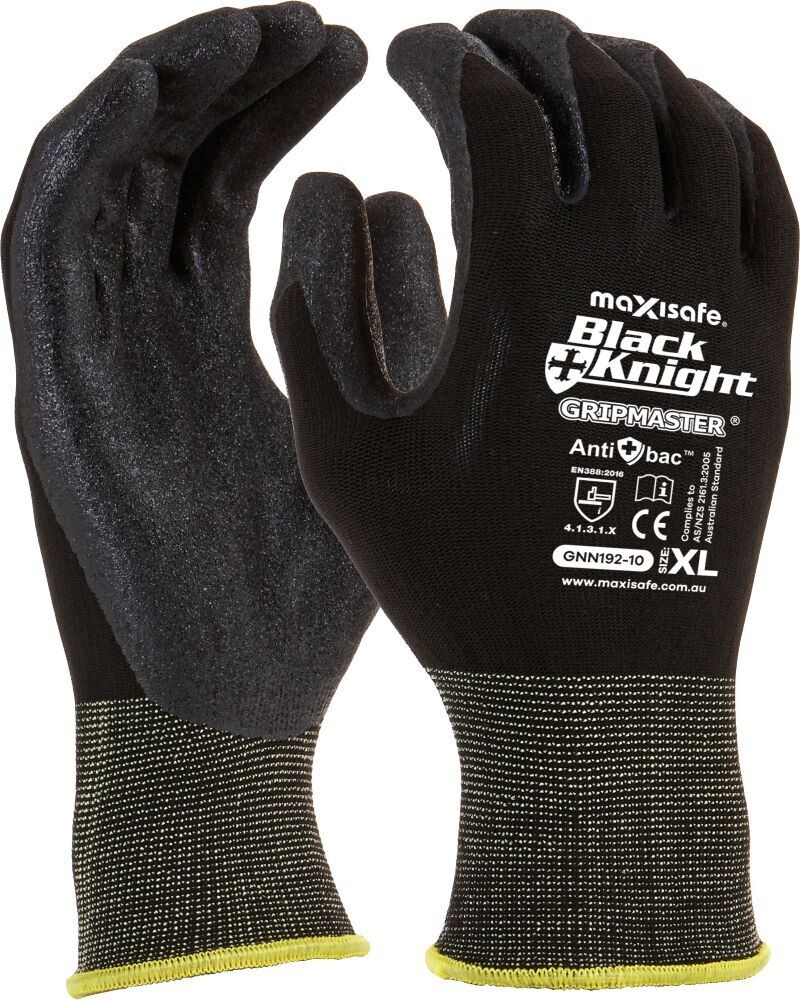 Maxisafe Black Knight Gripmaster Coated Glove (GNN192)