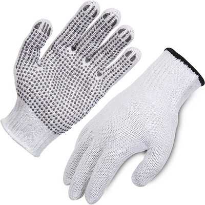 Ultra Health Knitted Polycotton Glove PVC Dots Single Sided