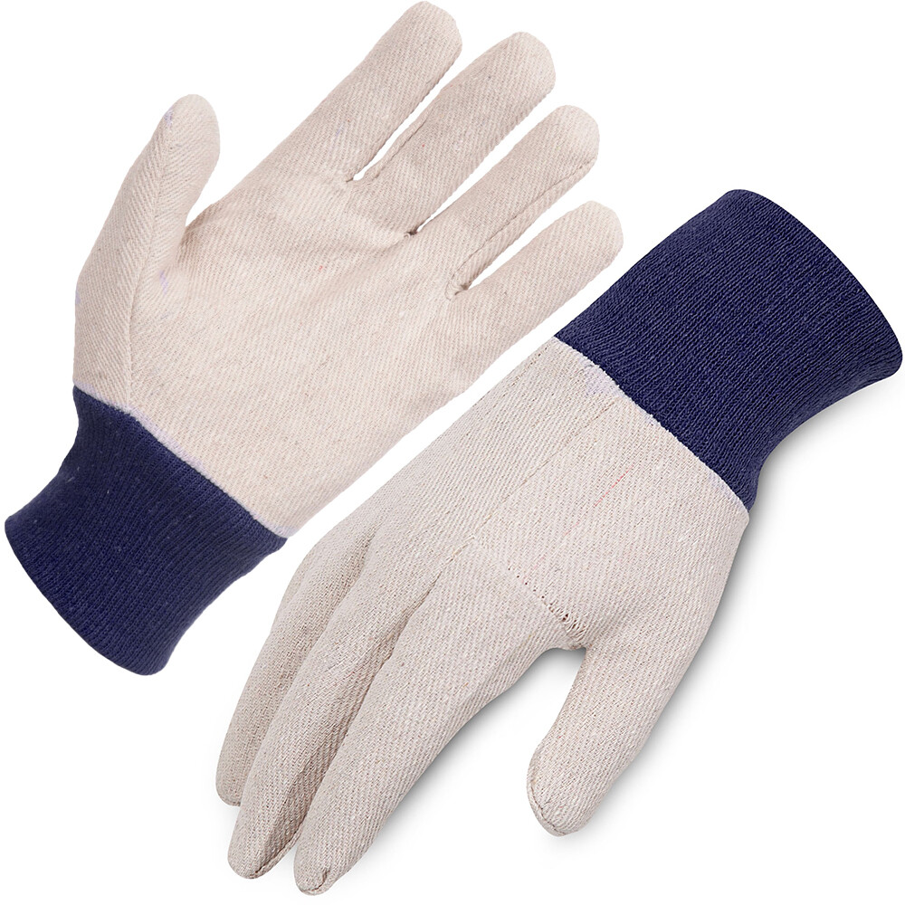 Ultra Health Cotton Drill Knitted Cuff Gloves - Men