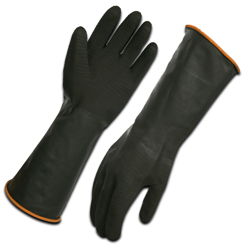 Black Rubber Gloves 35cm Gloves