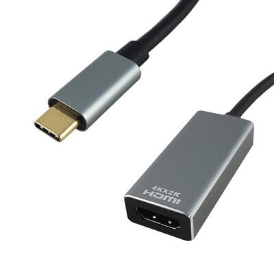 ADAPTER SHINTARO 10CM USB-C TO HDMI ADAPTER SILVER/BLACK