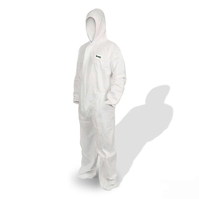 SMS White Disposable Coveralls Type 5/6 Individually Wrapped - Extra Large
