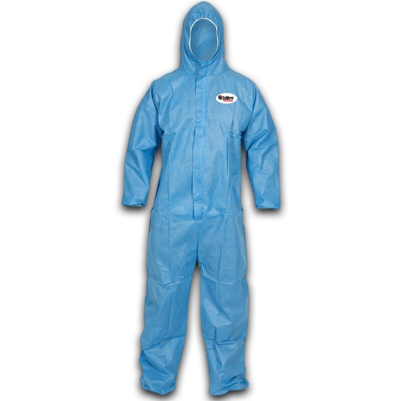Hi Calibre Blue Disposable Fire Guard SMS Fire Retardant Coveralls Type 5 & 6 - 2XLarge