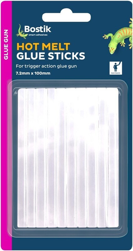 GLUE STICKS HOT MELT BOSTIK MINI 7.2MMX100MM CLEAR PK10