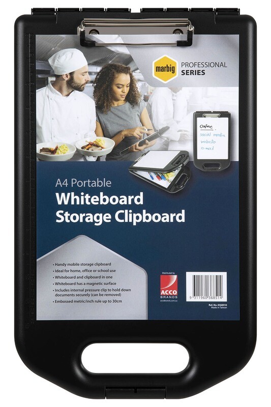 SP- STORAGE CLIPBOARD MARGIG 257x50x12MM WITH WHITEBOARD