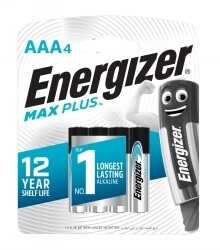 SP- BATTERY ENERGIZER MAX PLUS E2 AAA BP4