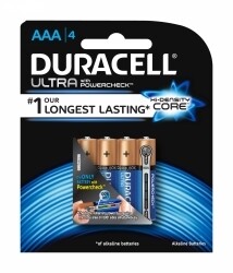 BATTERY DURACELL ULTRA AAA BP4