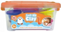 SOFT AIR CLAY EDUCRAFT 12X10G POTS PLUS ACCESSORIES *SOLD OUT FOR XMAS*