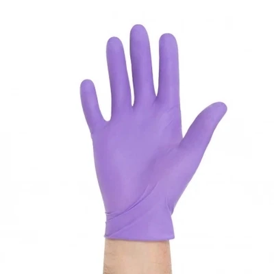 100pcs HALYARD Nitrile Exam Gloves Powder-free, Purple, Non-Sterile, Small