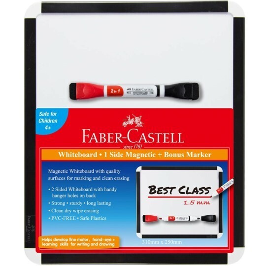 WHITEBOARD SET FABER MAGNETIC A4 + SINGLE MARKER