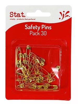 SAFETY PINS STAT GOLD PK30