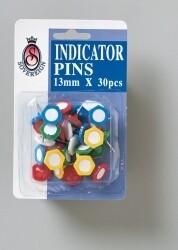 INDICATOR PINS SOVEREIGN 13MM ASST PK30