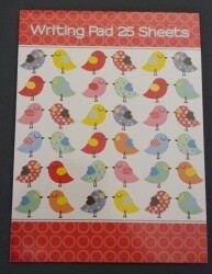 WRITING PAD OZCORP CUTE BIRDIES 145X195MM 25 SHEETS
