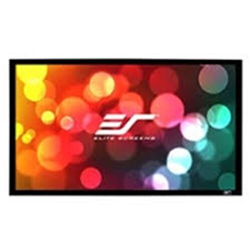 100" FIXED FRAME 16:10 SABLE FRAME PROJECTOR SCREEN 6CM BLACK VELVET BORDER