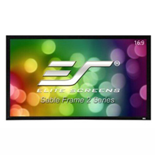 120" FIXED FRAME 16:9 SABLE FR AME PROJECTOR SCREEN 6CM BLACK  VELVET BORDER