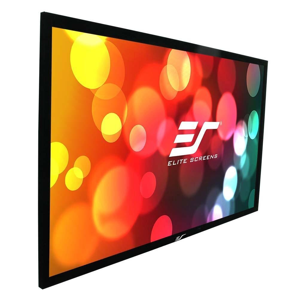 150" FIXED FRAME 16:9 SABLE FRAME PROJECTOR SCREEN 6CM BLACK VELVET BORDER