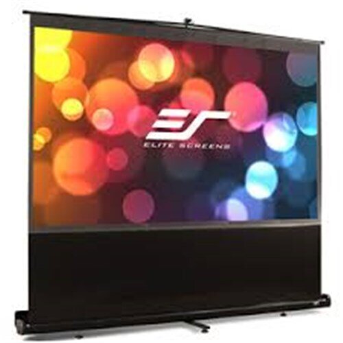 123" PORTABLE 16:10 PULL-UP PROJECTOR SCREEN  FLOOR PULL UP SWIVEL LEGS  EZCINEMA