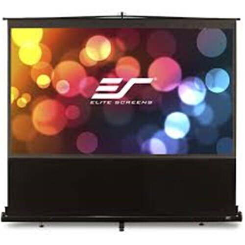 95" PORTABLE 16:10 PULL-UP PROJECTOR SCREEN  FLOOR PULL UP SWIVEL LEGS  EZCINEMA