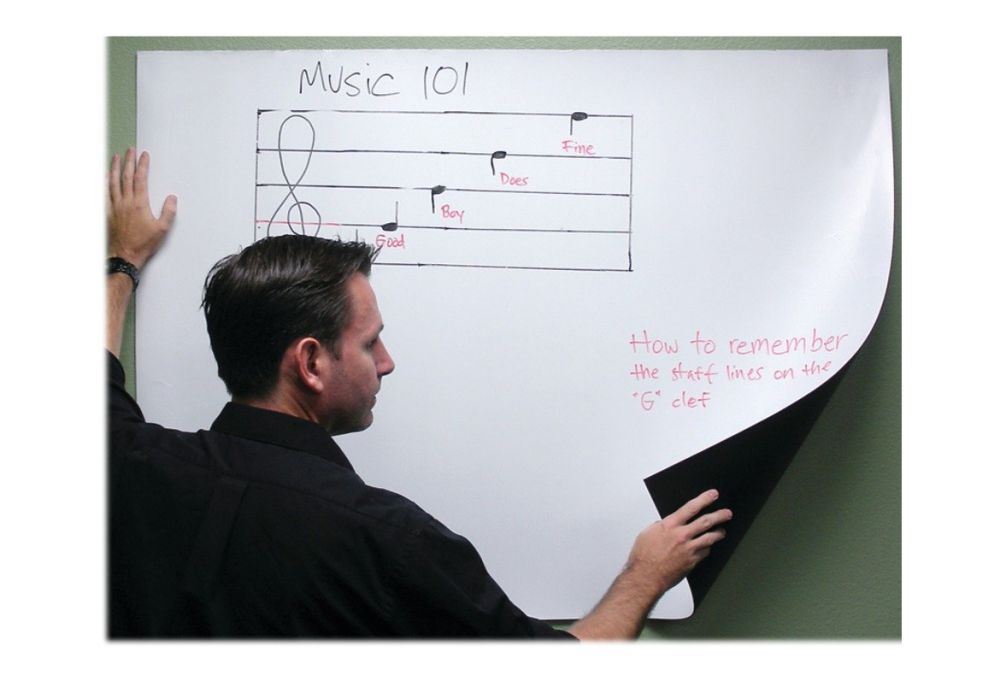 64" 4:3 WHITEBOARD MATERIAL GLOSS MATT FINISH INSTA-DE SCREEN - FOAM BACKING