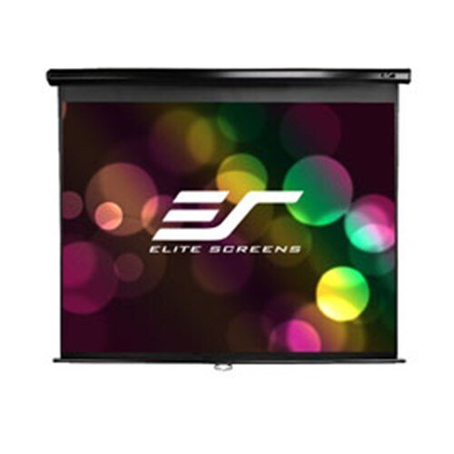 135" 16:9 PULL DOWN SCREEN MANUAL  WALL / CEILING MOUNT BLACK CASING