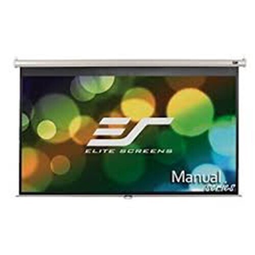 135" 16:9 PULL DOWN SCREEN MANUAL  WALL / CEILING MOUNT WHITE CASING
