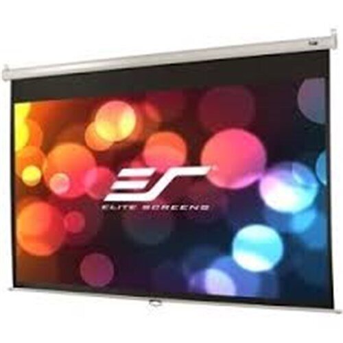 139" 16:10 PULL DOWN SCREEN MANUAL  WALL / CEILING MOUNT WHITE CASING