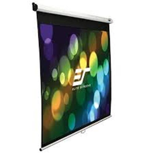 170" 1:1 PULL DOWN SCREEN MANUAL  WALL / CEILING MOUNT WHITE CASING