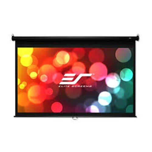 92" 16:9 PULL DOWN SCREEN MANUAL  WALL / CEILING MOUNT WHITE CASING