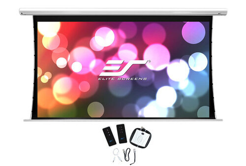 135" MOTORISED 16:9 PROJECTORS CREEN  TENSIONED DROP  SAKERTE NSION