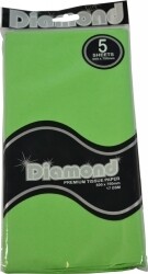 TISSUE PAPER DIAMOND 500X750MM 17GSM LIGHT GREEN 5 SHTS