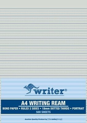 EXAM PAPER WRITER A4 18MM DOTTED THIRDS PORTRAIT REAM 500