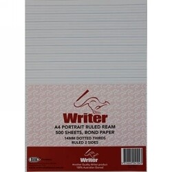 EXAM PAPER WRITER A4 14MM DOTTED THIRDS PORTRAIT REAM 500