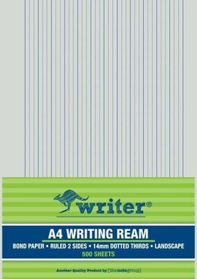 EXAM PAPER WRITER A4 14MM DOTTED THIRDS LANDSCAPE REAM 500