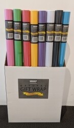 WRAPPING PAPER OZCORP 76CMX3M COLOURED ASSORTED