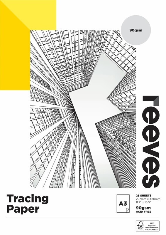 TRACING PAPER PAD REEVES A3 90GSM FSC MIX CREDIT 25 SHEETS