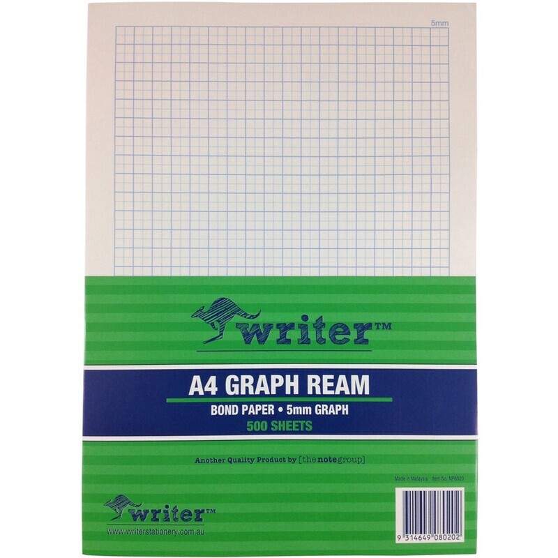 GRAPH PAPER WRITER A4 5MM PORTRAIT PK500