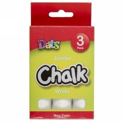 CHALK DATS JUMBO WHITE PK3